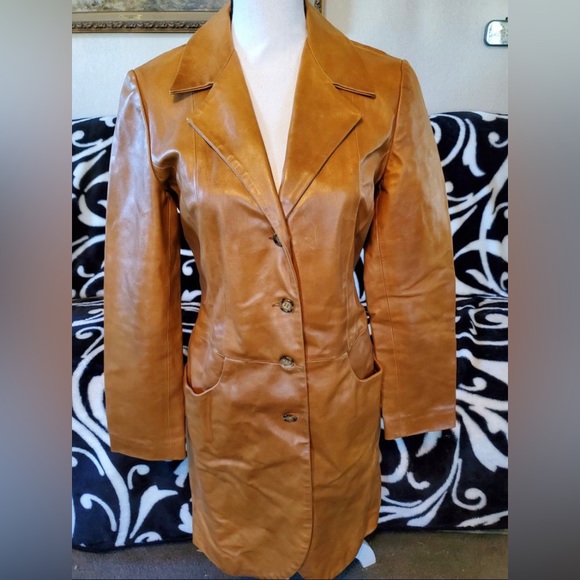 MK Maska Vintage Italian Leather Coat - Picture 2 of 11